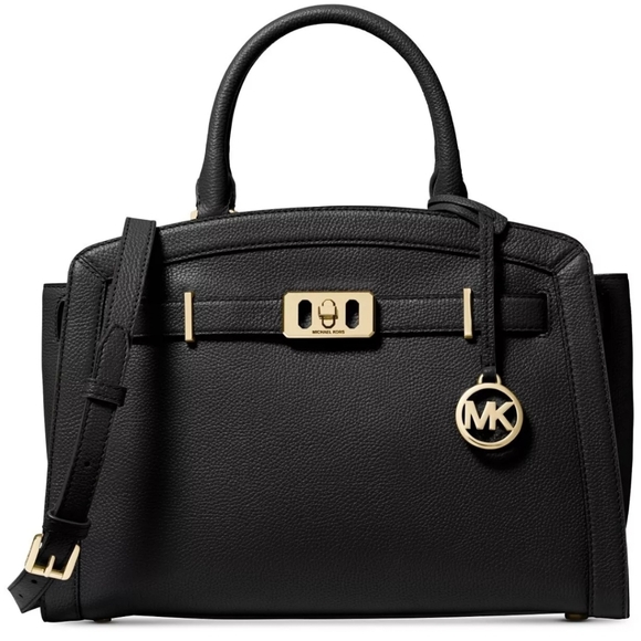 New Authentic Michael Kors Karson Pebble Leather Satchel 12.75"W x 9.75"H x 5.5" - Picture 1 of 10
